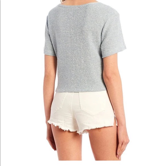 Copper key Knit Top with Button Front In mint - Picture 4 of 7